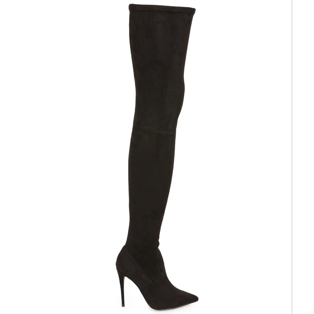 Steve Madden Dominique Black | Over-the-Knee Boots - Picture 2 of 8
